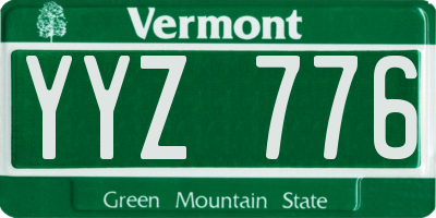 VT license plate YYZ776