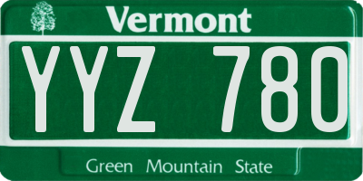 VT license plate YYZ780