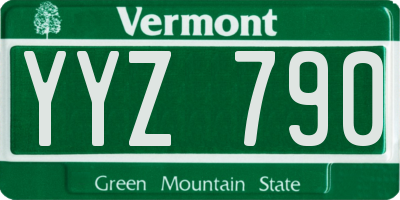 VT license plate YYZ790