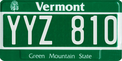 VT license plate YYZ810