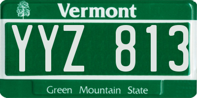VT license plate YYZ813