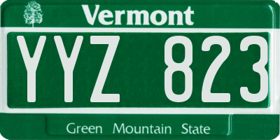 VT license plate YYZ823