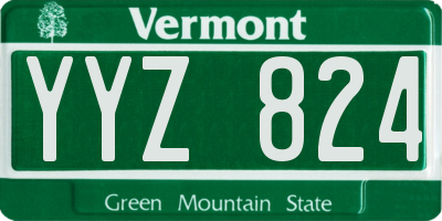 VT license plate YYZ824