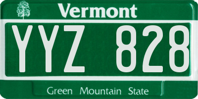 VT license plate YYZ828