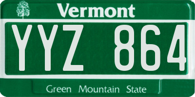 VT license plate YYZ864