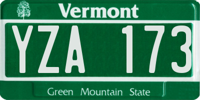 VT license plate YZA173