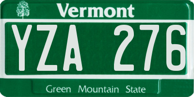 VT license plate YZA276