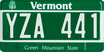 VT license plate YZA441