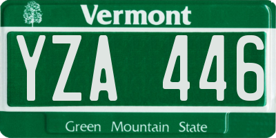 VT license plate YZA446
