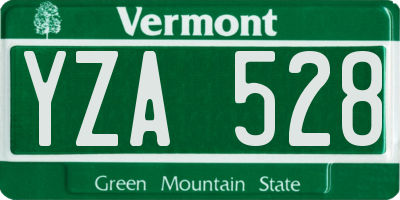 VT license plate YZA528