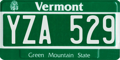 VT license plate YZA529