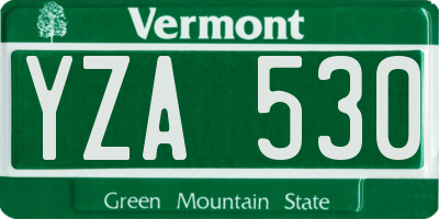 VT license plate YZA530