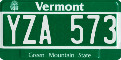 VT license plate YZA573