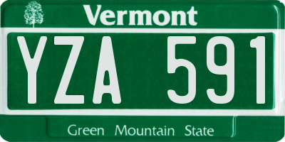 VT license plate YZA591
