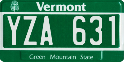 VT license plate YZA631