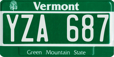 VT license plate YZA687