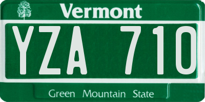 VT license plate YZA710
