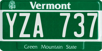VT license plate YZA737