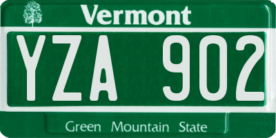 VT license plate YZA902