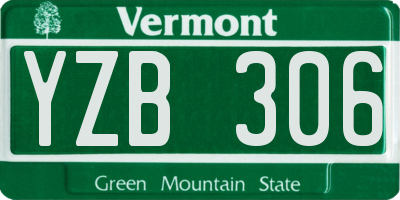 VT license plate YZB306