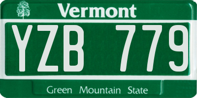 VT license plate YZB779