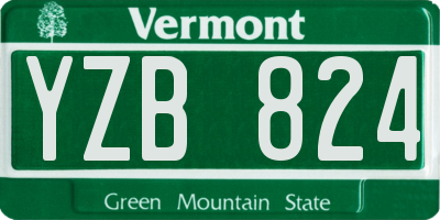 VT license plate YZB824