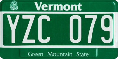 VT license plate YZC079