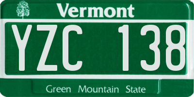 VT license plate YZC138