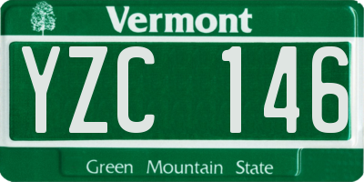 VT license plate YZC146