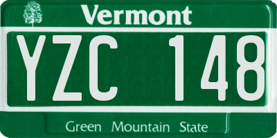 VT license plate YZC148