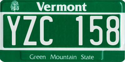VT license plate YZC158