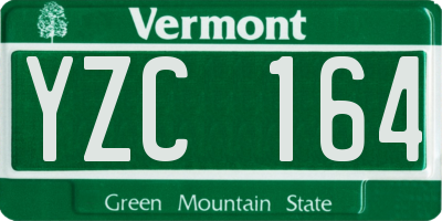 VT license plate YZC164