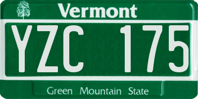 VT license plate YZC175