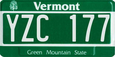 VT license plate YZC177