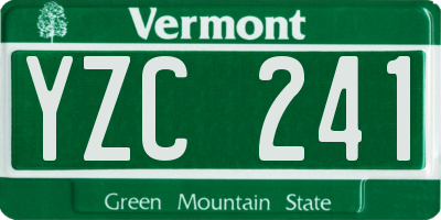 VT license plate YZC241