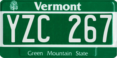 VT license plate YZC267