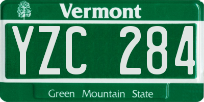 VT license plate YZC284