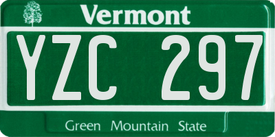 VT license plate YZC297