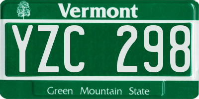 VT license plate YZC298