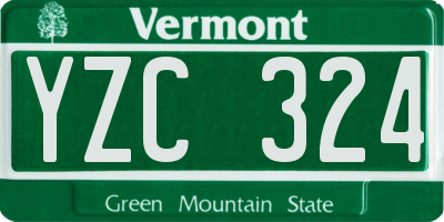 VT license plate YZC324