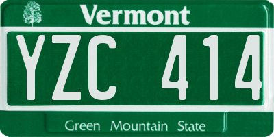 VT license plate YZC414