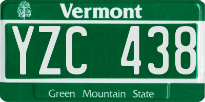 VT license plate YZC438