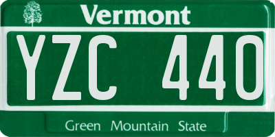 VT license plate YZC440