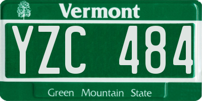 VT license plate YZC484