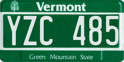VT license plate YZC485
