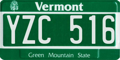 VT license plate YZC516