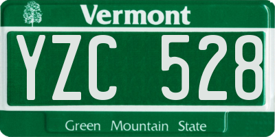 VT license plate YZC528