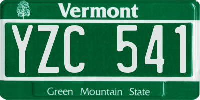 VT license plate YZC541