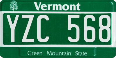 VT license plate YZC568