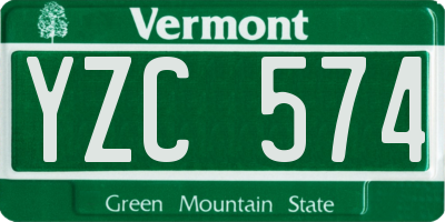 VT license plate YZC574
